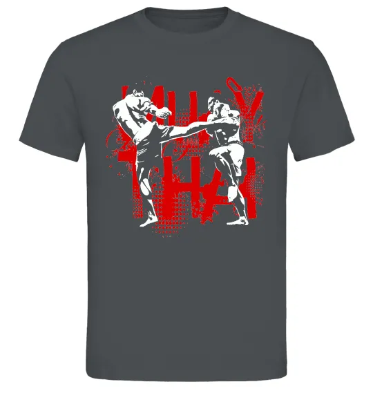 Мужская футболка Муай тай бійці Графит фото