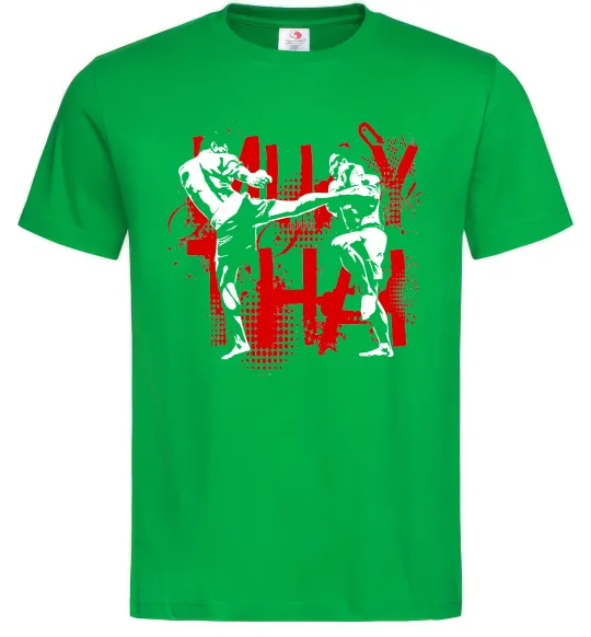 Мужская футболка Муай тай бійці Зеленый фото