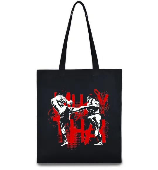 Эко-сумка Муай тай бійці Черный фото