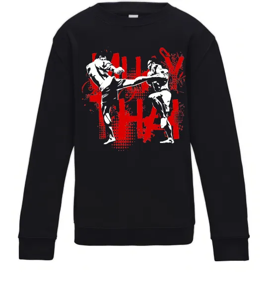 Детский Свитшот Муай тай бійці Черный фото
