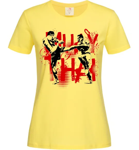 Женская футболка Муай тай бійці Лимонный фото