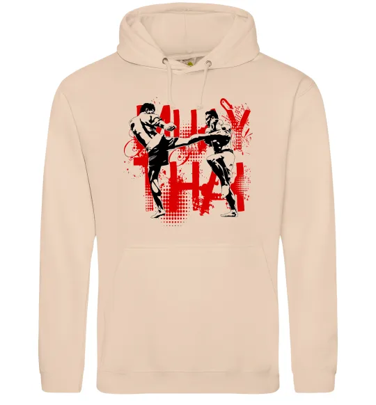 Женская толстовка (худи) Муай тай бійці Песочный фото