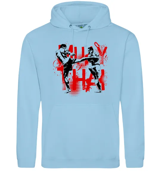 Женская толстовка (худи) Муай тай бійці Голубой фото