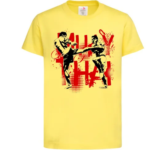 Детская футболка Муай тай бійці Лимонный фото