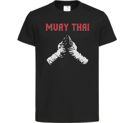 Детская футболка Muay Thai руки Черный фото