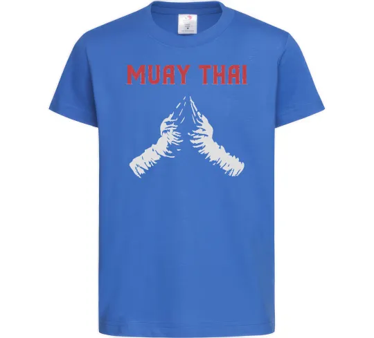 Детская футболка Muay Thai руки Ярко-синий фото