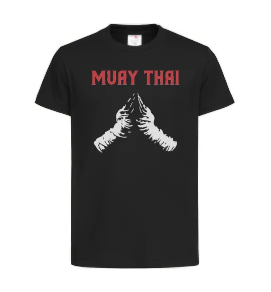 Детская футболка Muay Thai руки Черный фото