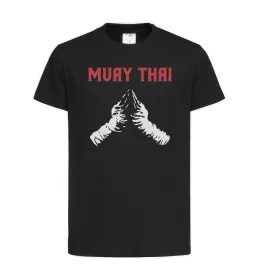Детская футболка Muay Thai руки Черный фото