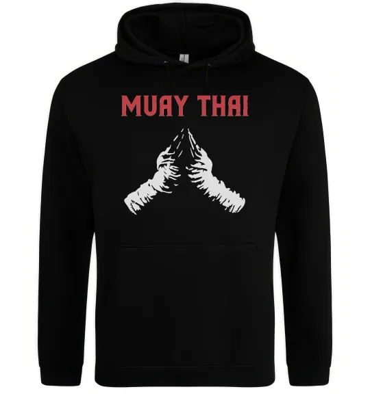 Мужская толстовка (худи) Muay Thai руки Черный фото