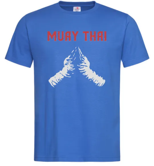 Мужская футболка Muay Thai руки Ярко-синий фото