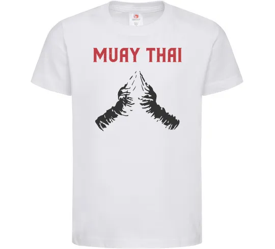 Детская футболка Muay Thai руки Белый фото