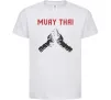 Детская футболка Muay Thai руки Белый фото