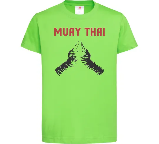 Детская футболка Muay Thai руки Лаймовый фото