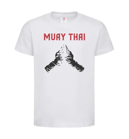 Детская футболка Muay Thai руки Белый фото