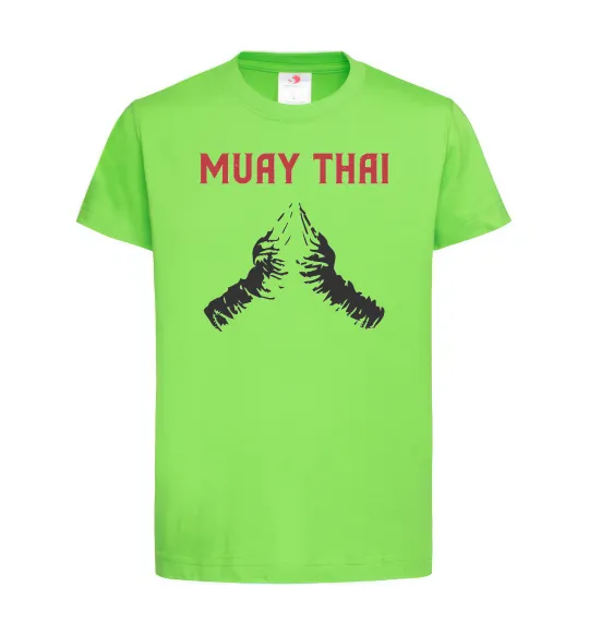 Детская футболка Muay Thai руки Лаймовый фото
