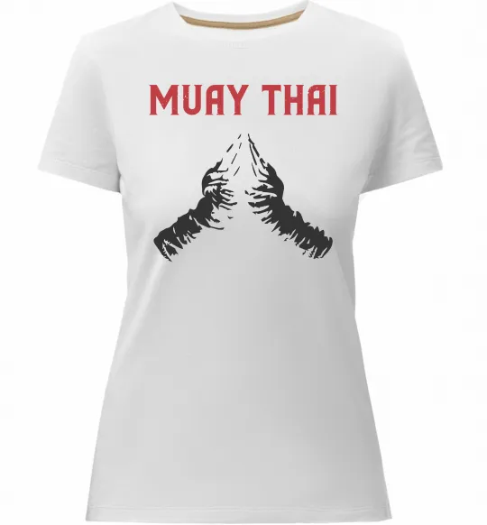 Женская премиум футболка Muay Thai руки Белый фото