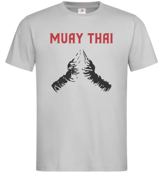 Мужская футболка Muay Thai руки Серый фото