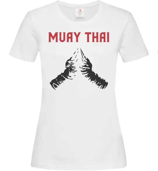 Женская футболка Muay Thai руки Белый фото