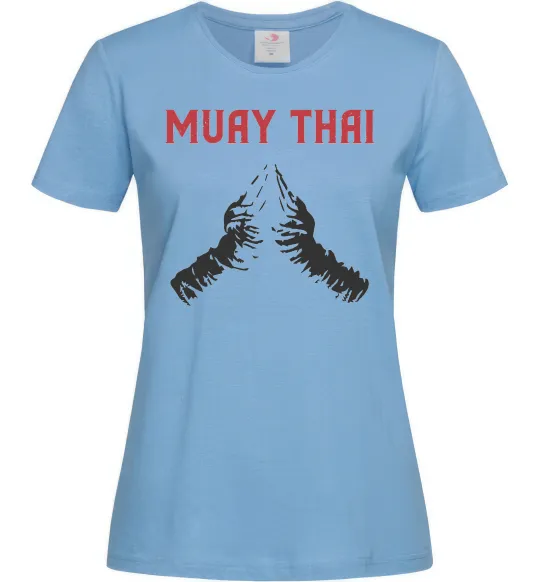 Женская футболка Muay Thai руки Голубой фото