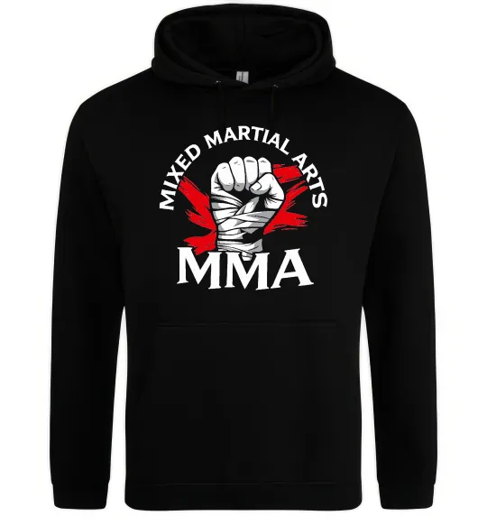 Женская толстовка (худи) MMA кулак Черный фото