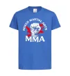 Детская футболка MMA кулак Ярко-синий фото