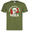 Мужская футболка MMA кулак Оливковый фото