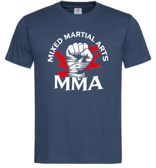 Мужская футболка MMA кулак Темно-синий фото