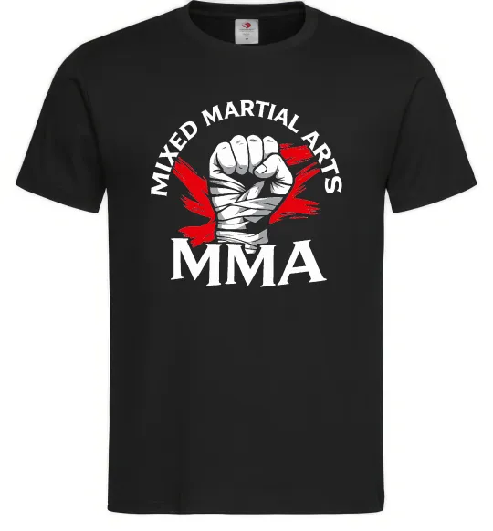 Мужская футболка MMA кулак Черный фото