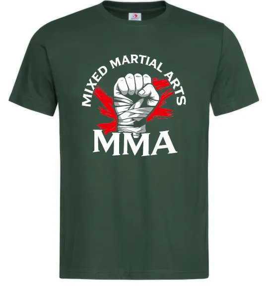 Мужская футболка MMA кулак Темно-зеленый фото