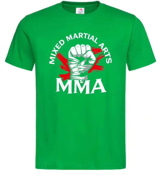 Мужская футболка MMA кулак Зеленый фото