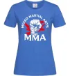 Женская футболка MMA кулак Ярко-синий фото