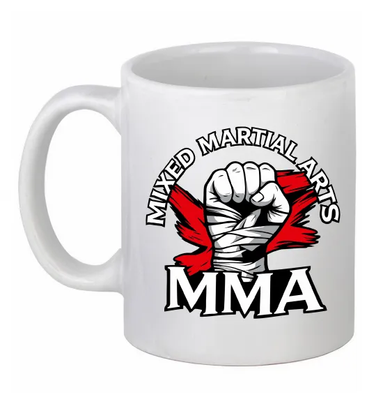 Чашка керамическая MMA кулак Белый фото