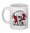 Чашка керамическая MMA кулак Белый фото