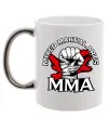Чашка с цветной ручкой MMA кулак Серебро фото