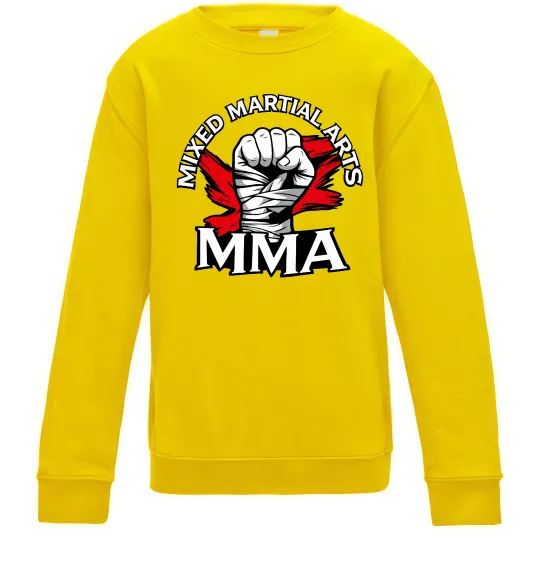 Детский Свитшот MMA кулак Солнечно желтый фото