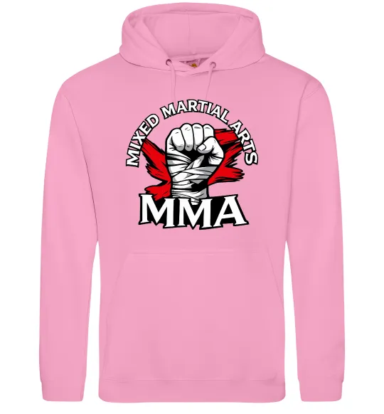 Мужская толстовка (худи) MMA кулак Розовый фото