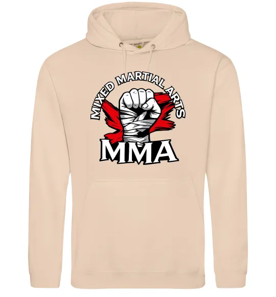 Мужская толстовка (худи) MMA кулак Песочный фото