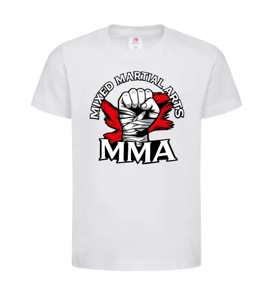 Детская футболка MMA кулак Белый фото