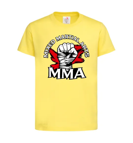 Детская футболка MMA кулак Лимонный фото