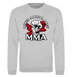 Свитшот MMA кулак Серый меланж фото