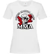 Женская футболка MMA кулак Белый фото