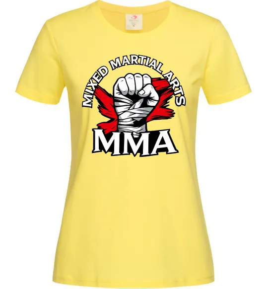 Женская футболка MMA кулак Лимонный фото