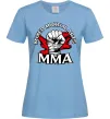 Женская футболка MMA кулак Голубой фото