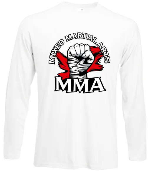 Лонгслив MMA кулак Белый фото
