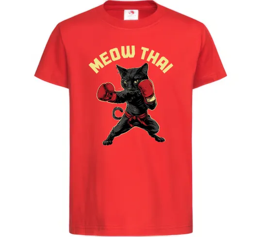 Детская футболка Meow Thai Красный фото