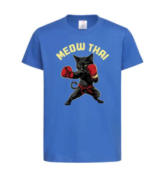 Детская футболка Meow Thai Ярко-синий фото