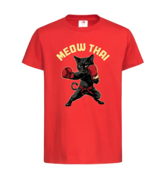 Детская футболка Meow Thai Красный фото