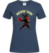 Женская футболка Meow Thai Темно-синий фото