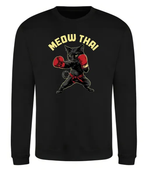 Свитшот Meow Thai Черный фото