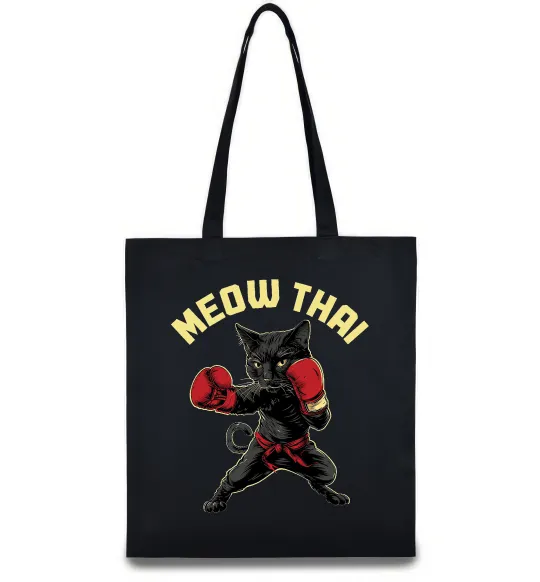 Эко-сумка Meow Thai Черный фото
